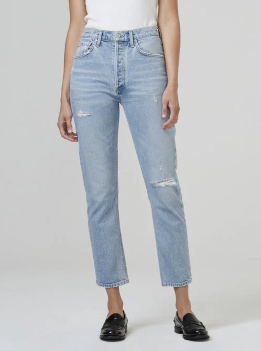 Citizens of Humanity Jolene Light Blue  Straight Jeans, Blue Jay Wash, 25